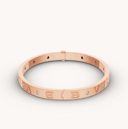 [⭐Marins]ZERO 1 PINK GOLD 12 DIAMONDS BRACELET