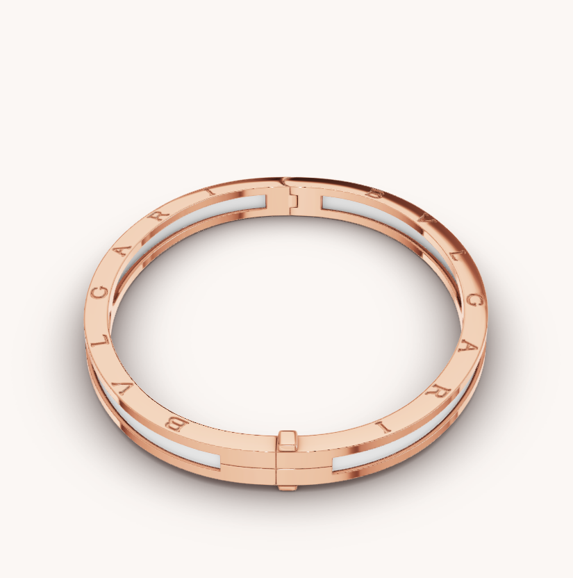 [⭐Marins]ZERO 1 PINK GOLD WITH WHITE CERAMIC BRACELET
