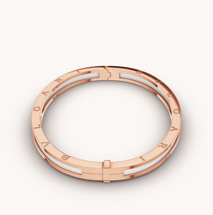 [⭐Marins]ZERO 1 PINK GOLD WITH WHITE CERAMIC BRACELET