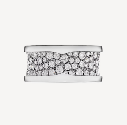 [⭐Marins]ZERO 1 WITH PAVED DIAMONDS ON THE SPIRAL RING