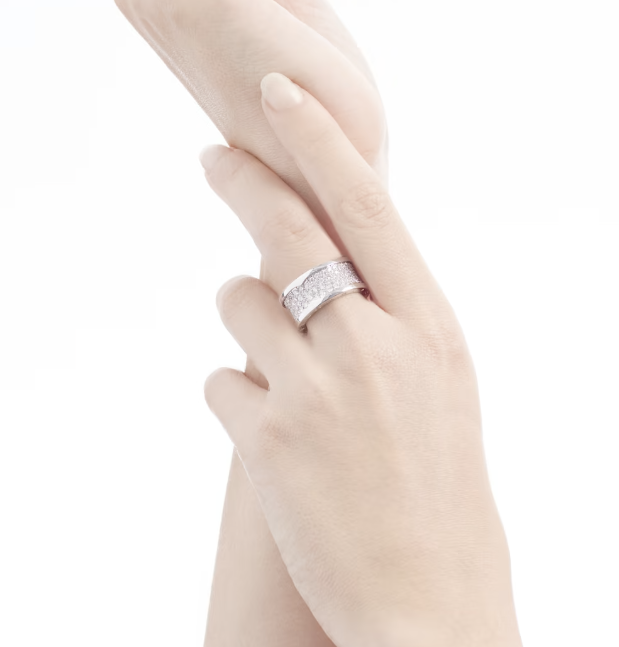 [⭐Marins]ZERO 1 WITH PAVED DIAMONDS ON THE SPIRAL RING