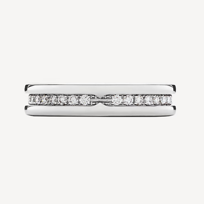 [⭐Marins]ZERO 1 ONE-BAND PAVED DIAMONDS ON THE SPIRAL RING