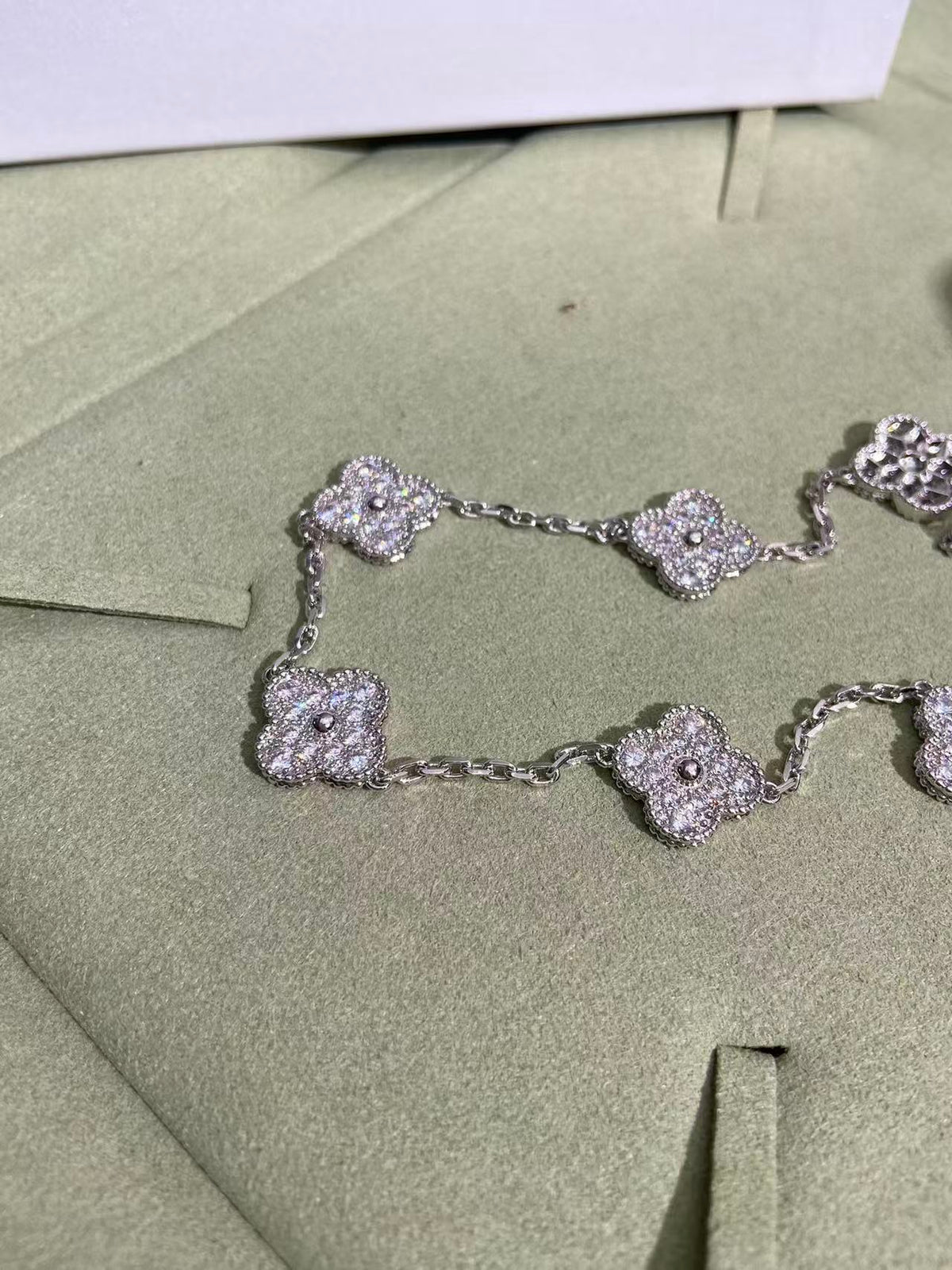 [Marin-Jewelry Jewelry] クローバー 10モチーフ フルダイヤモンドネックレス