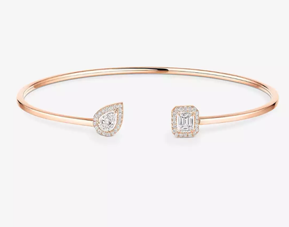[Marin-Jewelry]M Delicate Double-Diamond Bracelet