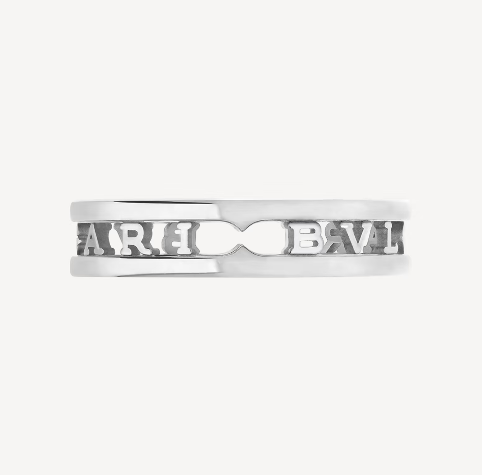[⭐Marins]ZERO 1 ONE-BAND WITH OPENWORK LOGO SPIRAL RING