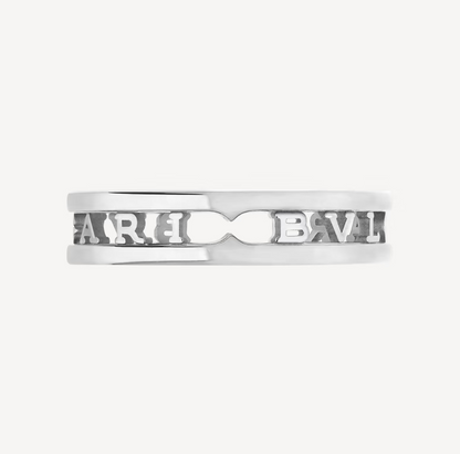 [⭐Marins]ZERO 1 ONE-BAND WITH OPENWORK LOGO SPIRAL RING