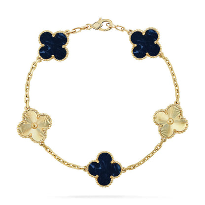 [Marin-Jewelry]COLLECTION BRACELET 5 MOTIFS EN PIETERSITE TRÈFLE