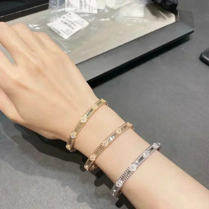 [Marin-Jewelry]クローバー ブレスレット 4MM ダイヤモンド