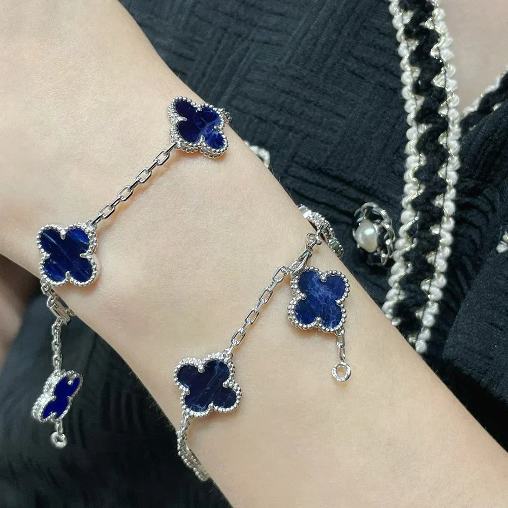 [Marin-Jewelry]COLLECTION BRACELET 5 MOTIFS EN PIETERSITE TRÈFLE