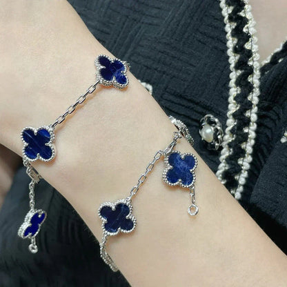 [Marin-Jewelry]COLLECTION BRACELET 5 MOTIFS EN PIETERSITE TRÈFLE