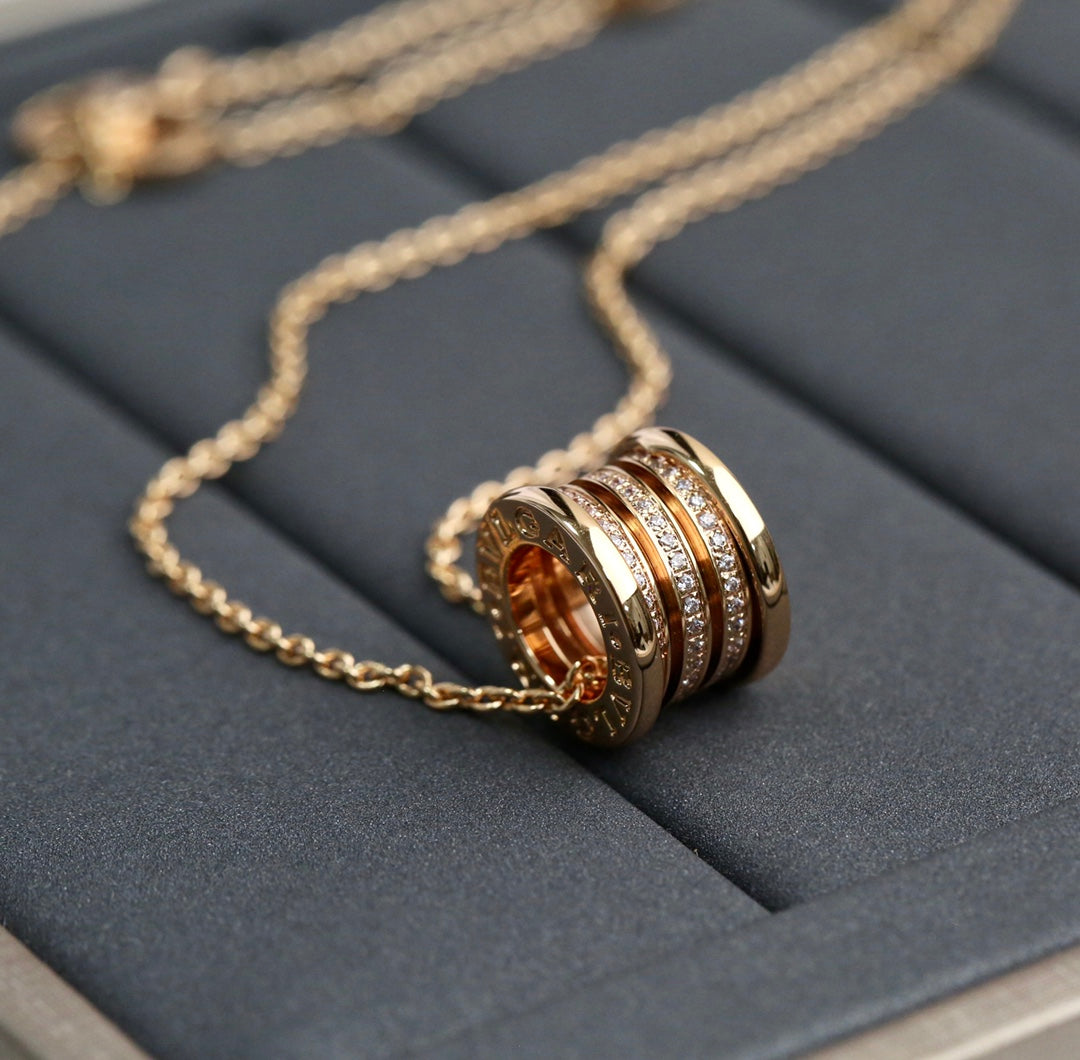 [⭐Marins]ZERO 1 PINK GOLD DIAMOND NECKLACE