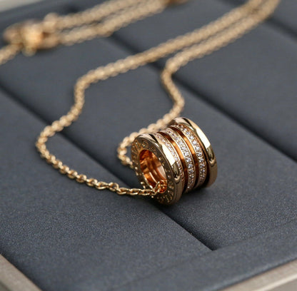 [⭐Marins]ZERO 1 PINK GOLD DIAMOND NECKLACE