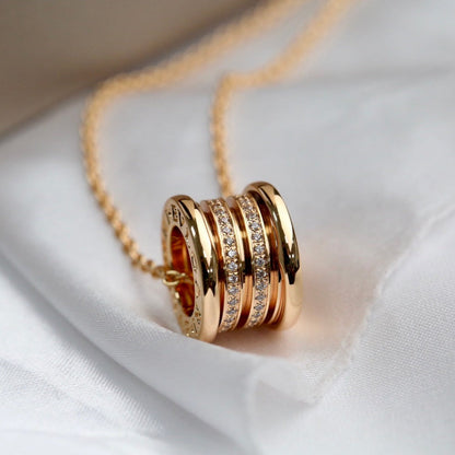 [⭐Marins]ZERO 1 PINK GOLD DIAMOND NECKLACE
