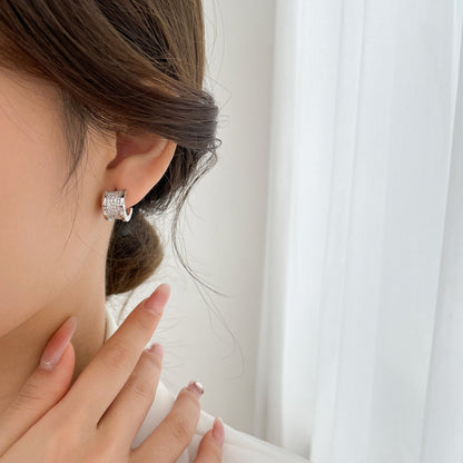 [⭐Marins]ZERO 1 DIAMOND PAVED EARRINGS