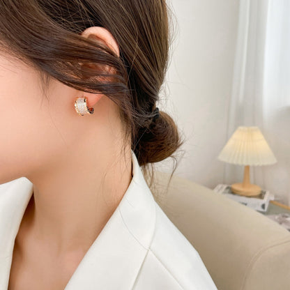 [⭐Marins]ZERO 1 DIAMOND PAVED EARRINGS