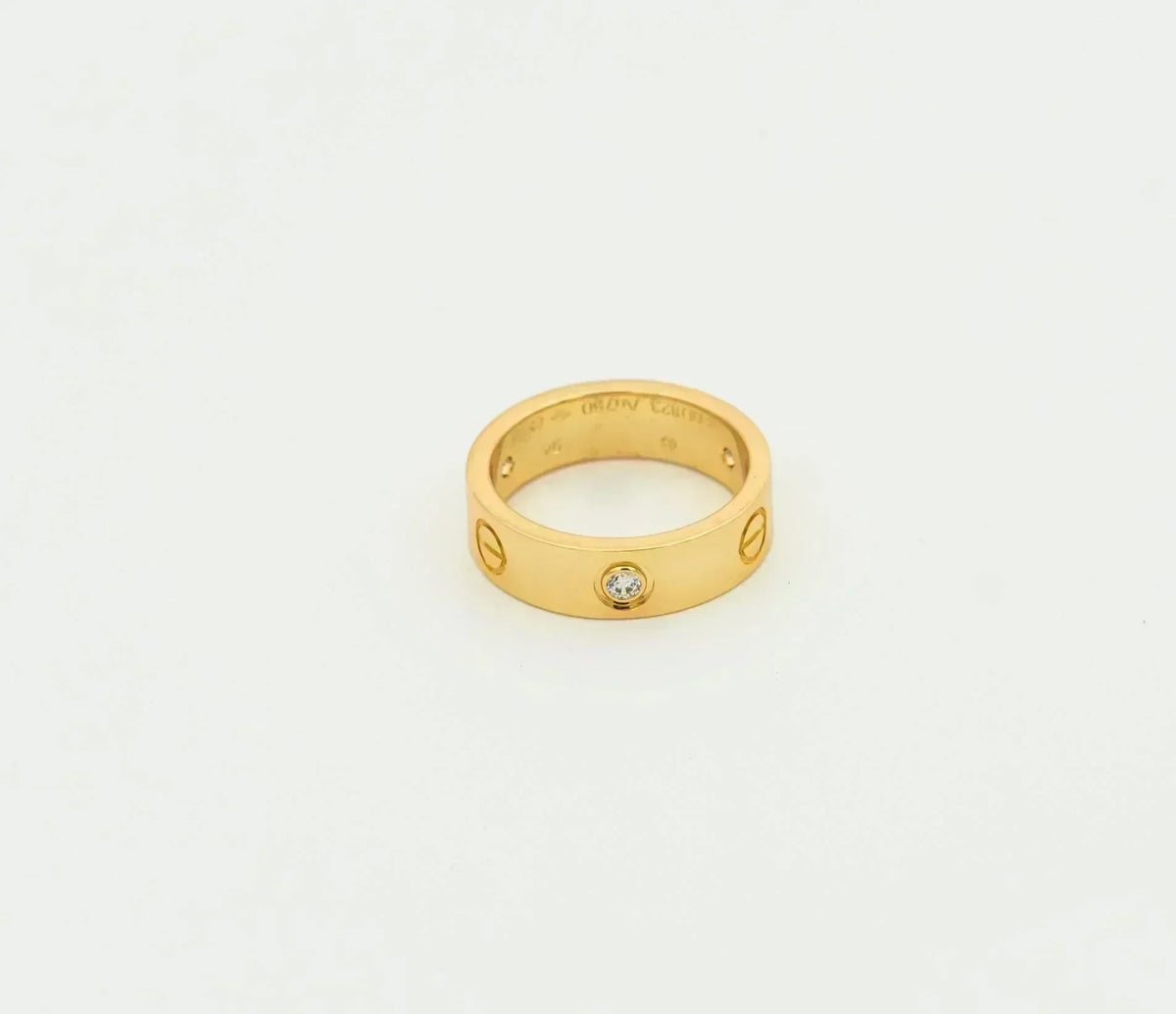 [Marin-Jewelry]LOVE RING 5.5MM 3 DIAMONDS GOLD