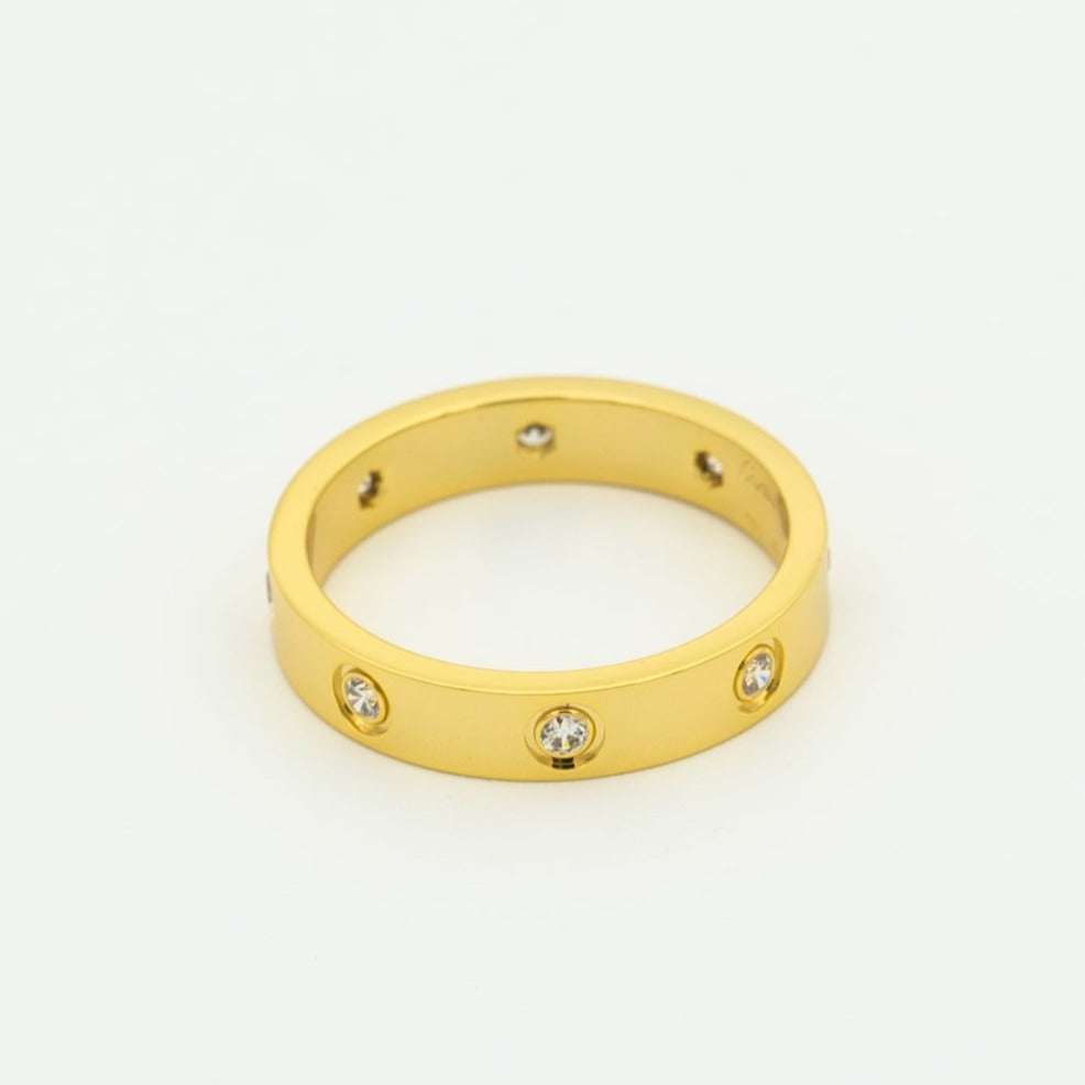 [Marin-Jewelry]LOVE RING 3.6MM 8 DIAMONDS