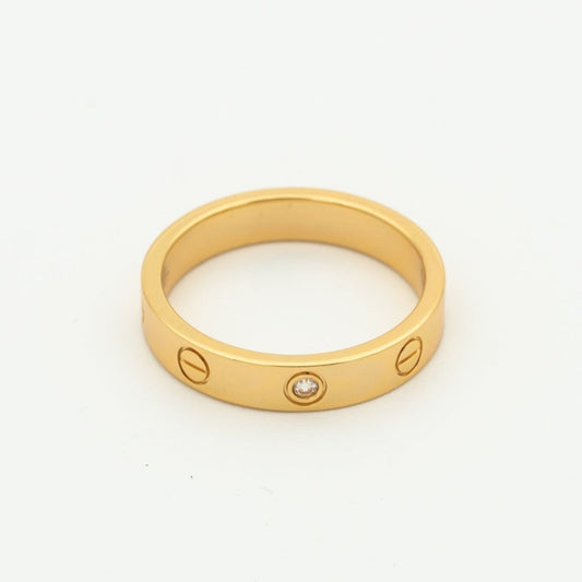 [Marin-Jewelry]LOVE RING 4MM 1 DIAMOND PINK GOLD