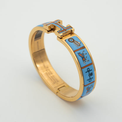 [Marin-Jewelry]H PINK GOLD BRACELET BLUE CERAMIC