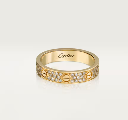 [Marin-Jewelry]LOVE RING 4mm-wide full-diamond ring GOLD
