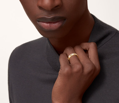 [Marin-Jewelry]LOVE RING 4mm-wide full-diamond ring GOLD