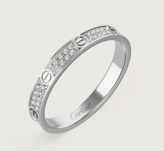[Marin-Jewelry]LOVE RING 2.6mm-wide full-diamond ring silver