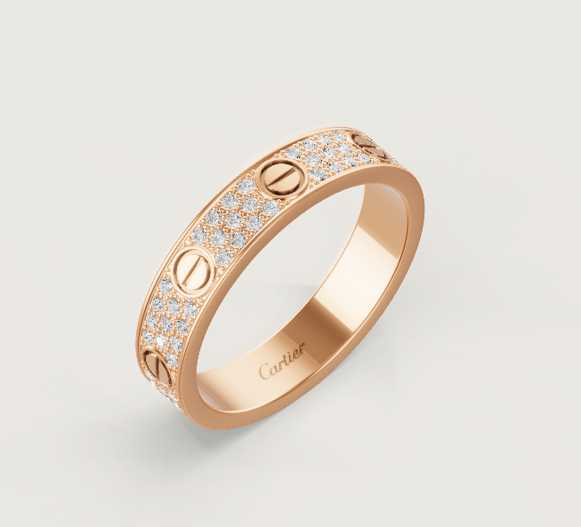 [Marin-Jewelry]LOVE RING 4mm-wide full-diamond ring Marin-Jewelry Gold