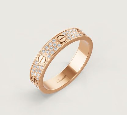 [Marin-Jewelry]LOVE RING 4mm-wide full-diamond ring Marin-Jewelry Gold