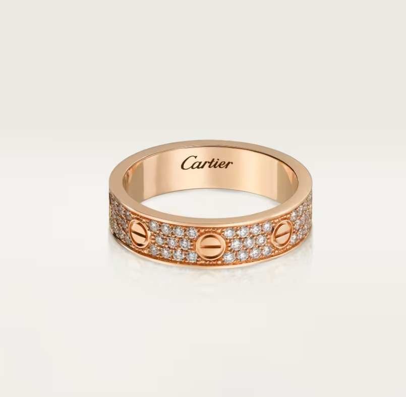 [Marin-Jewelry]LOVE RING 4mm-wide full-diamond ring Marin-Jewelry Gold