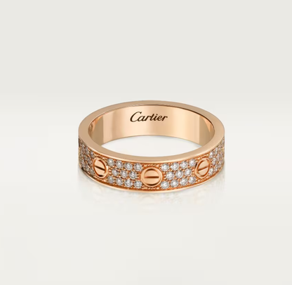 [Marin-Jewelry]LOVE RING 4mm-wide full-diamond ring Marin-Jewelry Gold