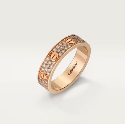 [Marin-Jewelry]LOVE RING 4mm-wide full-diamond ring Marin-Jewelry Gold