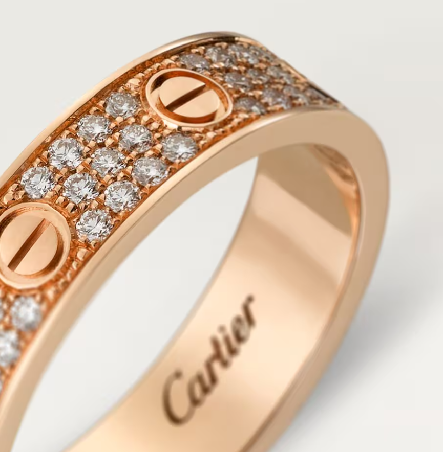 [Marin-Jewelry]LOVE RING 4mm-wide full-diamond ring Marin-Jewelry Gold