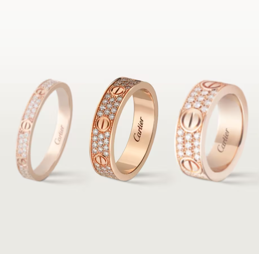 [Marin-Jewelry]LOVE RING 4mm-wide full-diamond ring Marin-Jewelry Gold