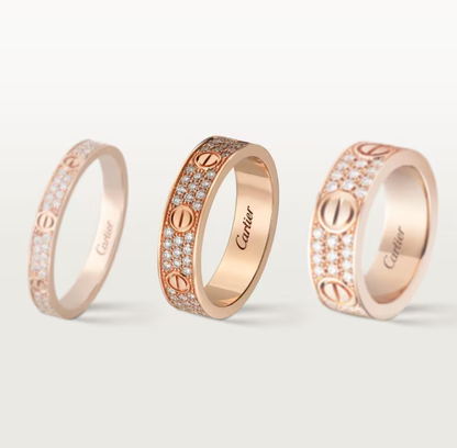 [Marin-Jewelry]LOVE RING 4mm-wide full-diamond ring Marin-Jewelry Gold