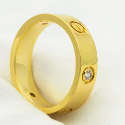 [Marin-Jewelry]LOVE RING 5.5MM 3 DIAMONDS GOLD