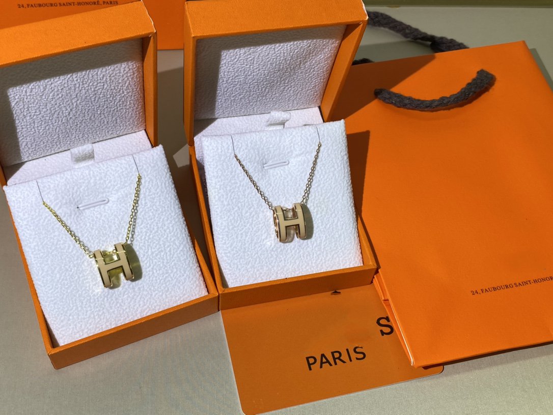 [Marin-Jewelry]HM CLIC YELLOW ENAMEL GOLD NECKLACE