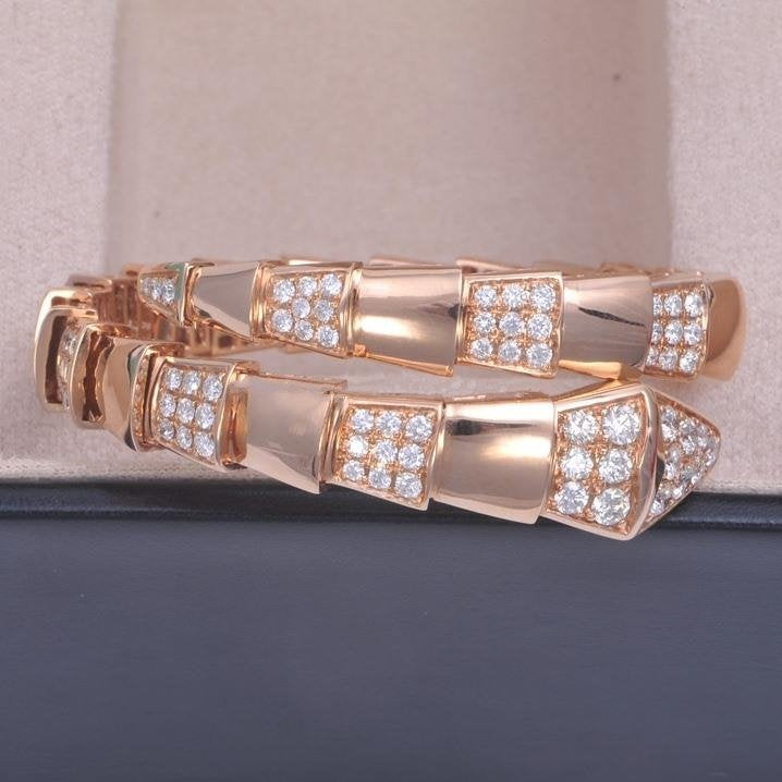 [⭐Marins]SERPENTI BRACELET PINK GOLD DIAMOND