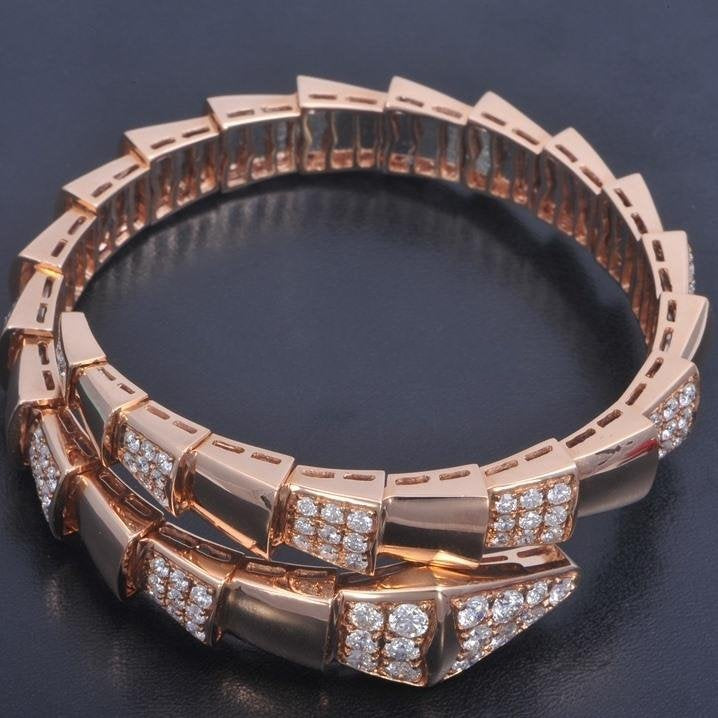 [⭐Marins]SERPENTI BRACELET PINK GOLD DIAMOND