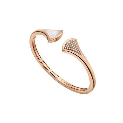 [⭐Marins]DREAM BRACELET OPEN PINK GOLD MOP DIAMOND