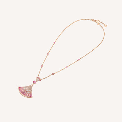 [⭐Marins]DREAM NECKLACK DIAMOND PINK GOLD