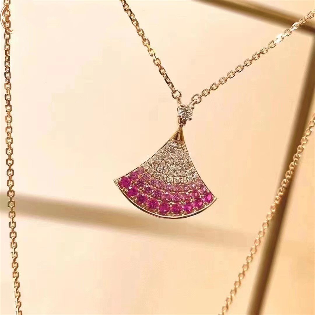[⭐Marins]DREAM NECKLACE PINK GOLD PINK DIAMOND