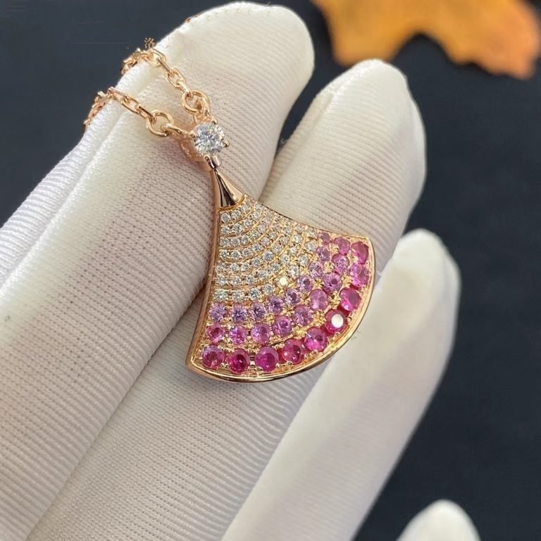 [⭐Marins]DREAM NECKLACE PINK GOLD PINK DIAMOND