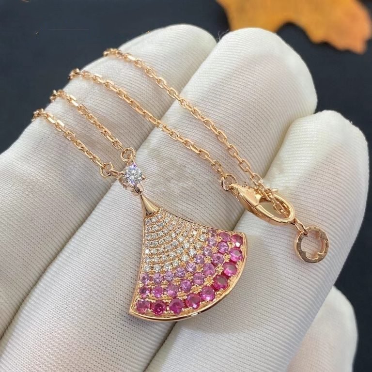[⭐Marins]DREAM NECKLACE PINK GOLD PINK DIAMOND