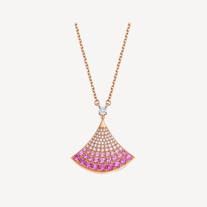 [⭐Marins]DREAM NECKLACE PINK GOLD PINK DIAMOND