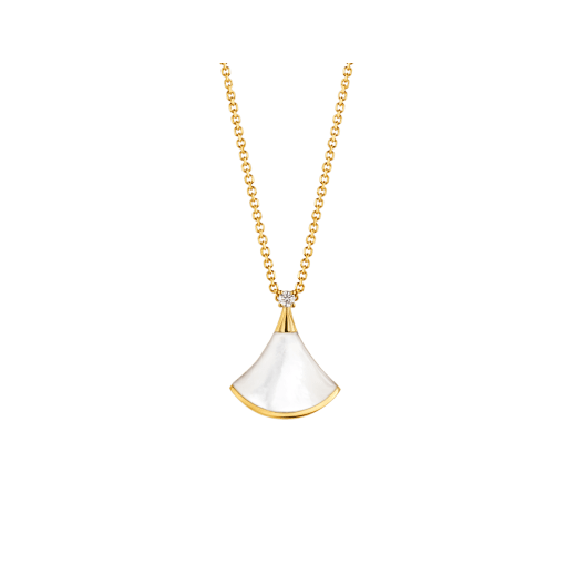 [⭐Marins]DREAM NECKLACE WHITE MOP GOLD 1 DIAMOND