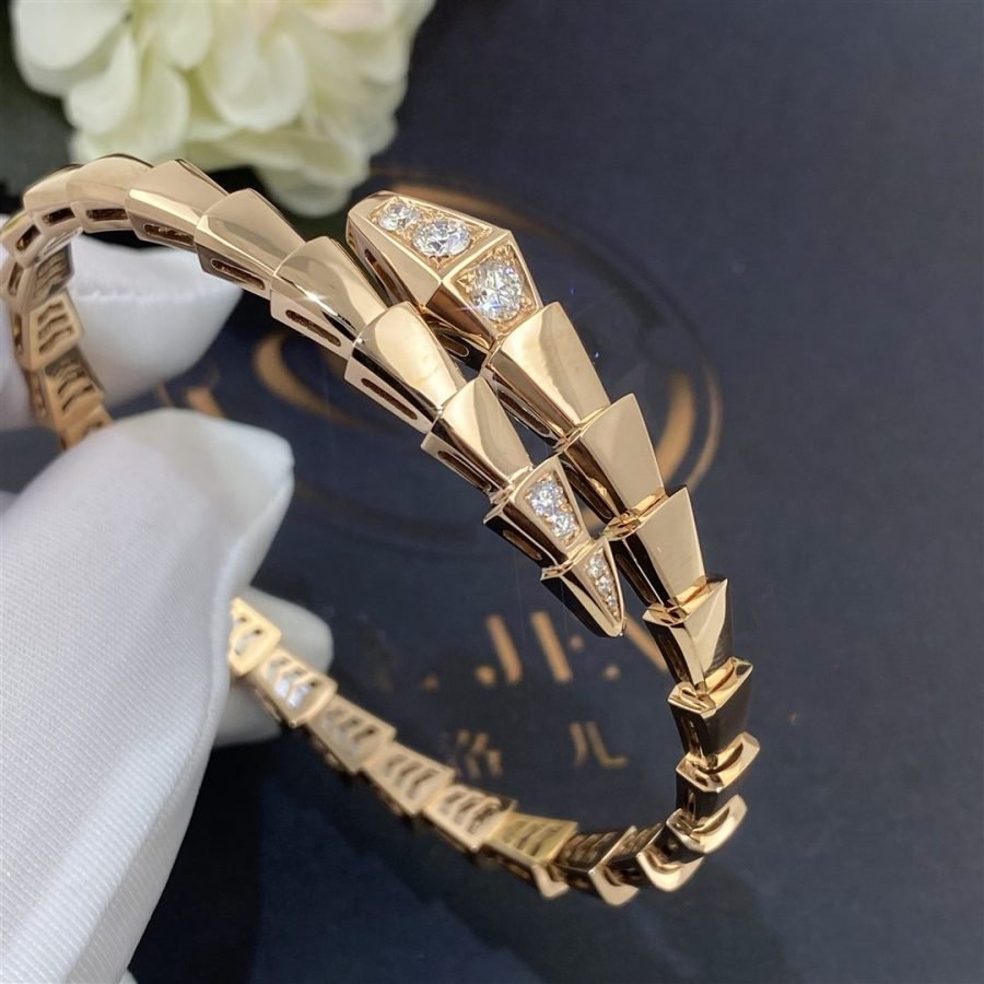 [⭐Marins]SERPENTI BRACELET DIAMONDS PINK GOLD