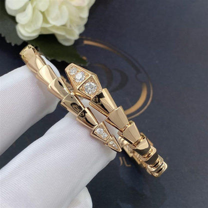 [⭐Marins]SERPENTI BRACELET DIAMONDS PINK GOLD