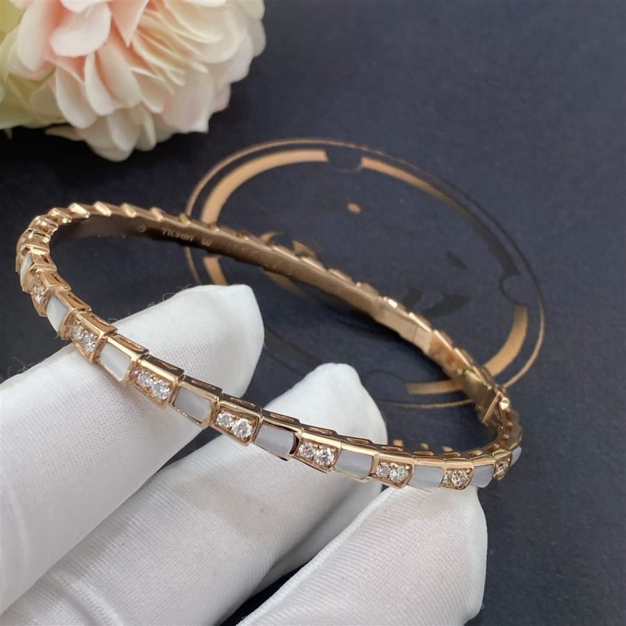 [⭐Marins]SERPENTI BRACELET PINK GOLD MOP DIAMOND