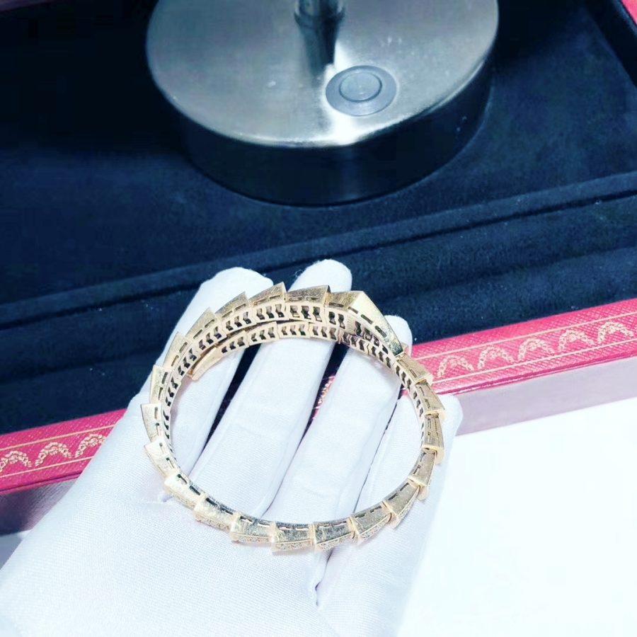 [⭐Marins]SERPENTI BRACELET 8MM PINK GOLD DIAMOND