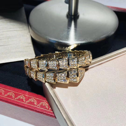 [⭐Marins]SERPENTI BRACELET 8MM GOLD DIAMOND